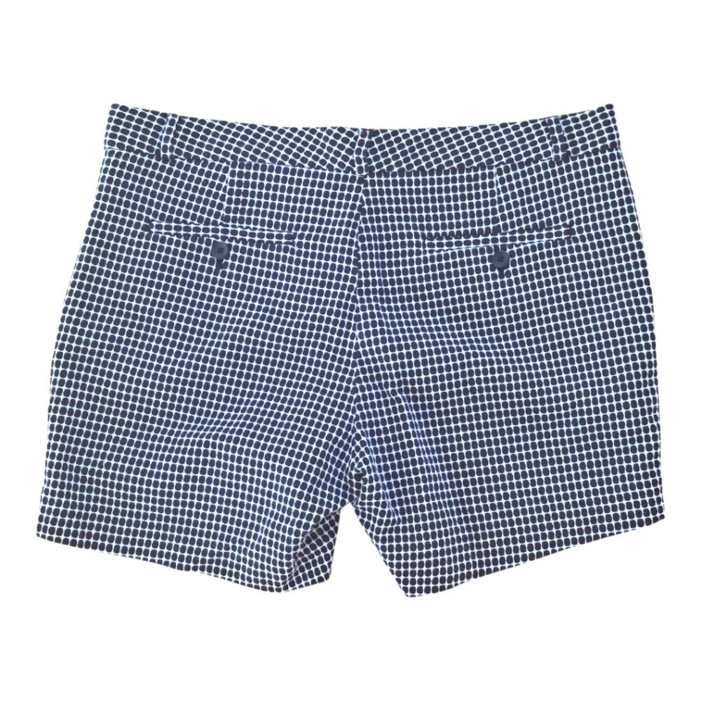 Banana Republic Tailored Jacquard Shorts size 10 Chinos 100% Cotton Black White - Picture 2 of 12